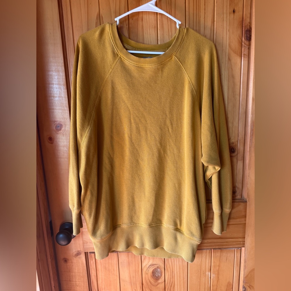 Aerie Women’s Mustard Yellow Oversized Sweater/Pullover Size Small
